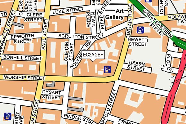 EC2A 2BF map - OS OpenMap – Local (Ordnance Survey)