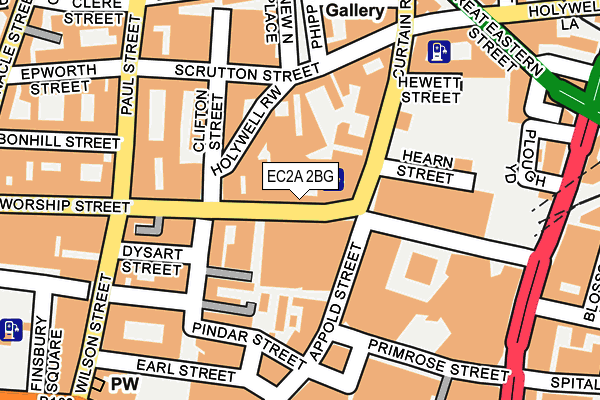 EC2A 2BG map - OS OpenMap – Local (Ordnance Survey)