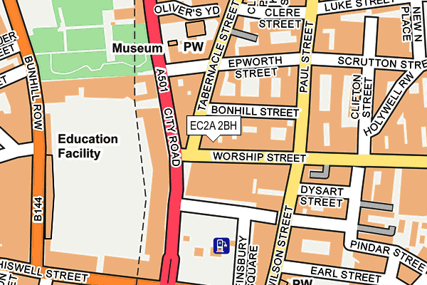 EC2A 2BH map - OS OpenMap – Local (Ordnance Survey)