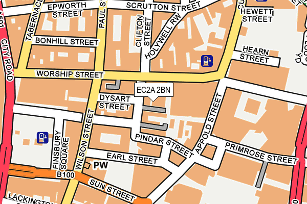 EC2A 2BN map - OS OpenMap – Local (Ordnance Survey)
