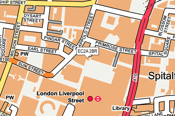 EC2A 2BR map - OS OpenMap – Local (Ordnance Survey)