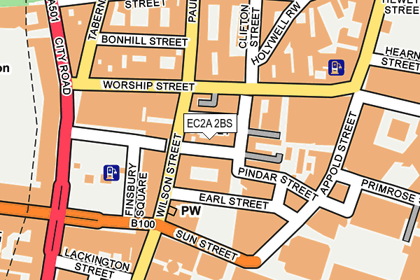 EC2A 2BS map - OS OpenMap – Local (Ordnance Survey)