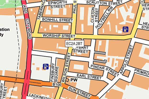 EC2A 2BT map - OS OpenMap – Local (Ordnance Survey)