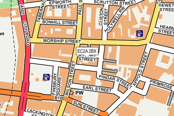 EC2A 2BX map - OS OpenMap – Local (Ordnance Survey)