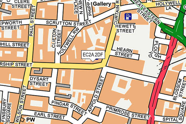 EC2A 2DF map - OS OpenMap – Local (Ordnance Survey)