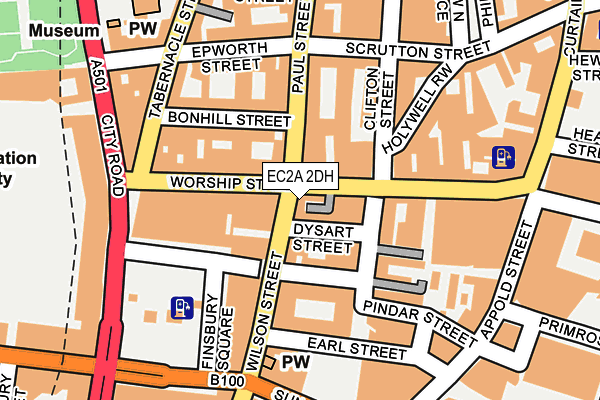 EC2A 2DH map - OS OpenMap – Local (Ordnance Survey)