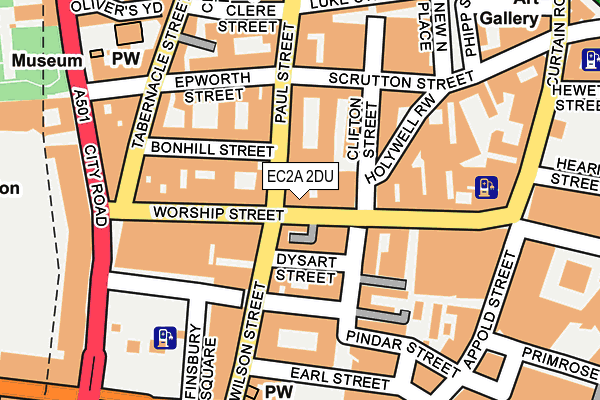 EC2A 2DU map - OS OpenMap – Local (Ordnance Survey)