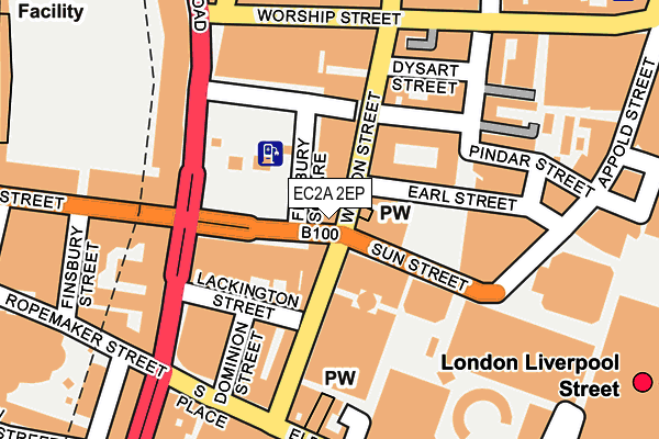 EC2A 2EP map - OS OpenMap – Local (Ordnance Survey)