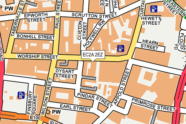 EC2A 2EZ map - OS OpenMap – Local (Ordnance Survey)