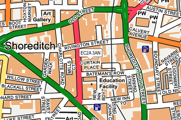 EC2A 3AN map - OS OpenMap – Local (Ordnance Survey)