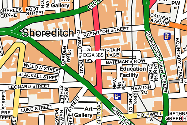 EC2A 3BS map - OS OpenMap – Local (Ordnance Survey)