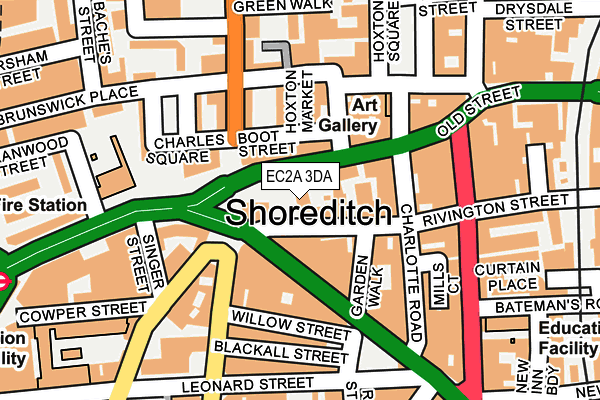 EC2A 3DA map - OS OpenMap – Local (Ordnance Survey)