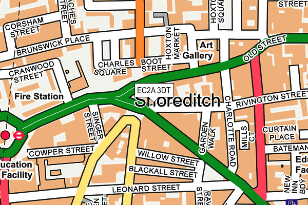 EC2A 3DT map - OS OpenMap – Local (Ordnance Survey)