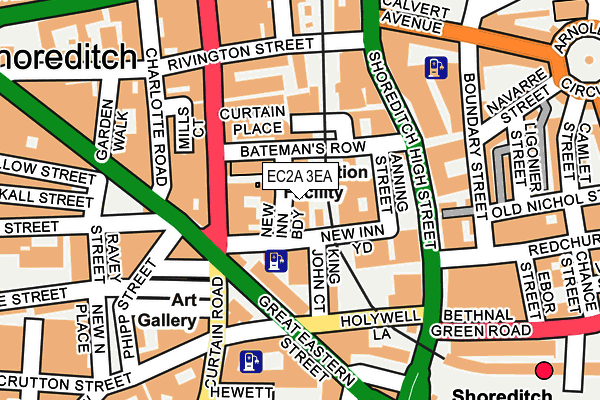 EC2A 3EA map - OS OpenMap – Local (Ordnance Survey)