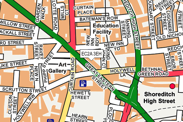 EC2A 3EH map - OS OpenMap – Local (Ordnance Survey)