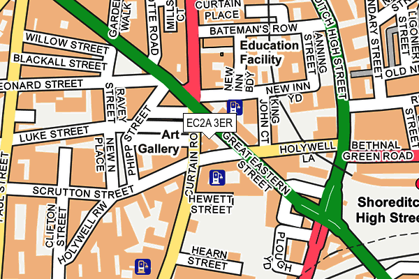 EC2A 3ER map - OS OpenMap – Local (Ordnance Survey)