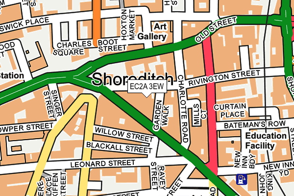 EC2A 3EW map - OS OpenMap – Local (Ordnance Survey)