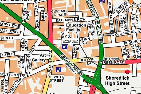 EC2A 3EZ map - OS OpenMap – Local (Ordnance Survey)