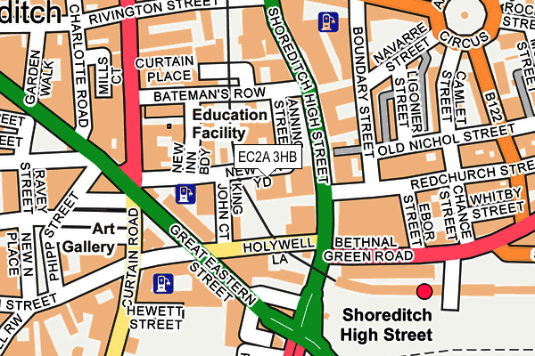 EC2A 3HB map - OS OpenMap – Local (Ordnance Survey)