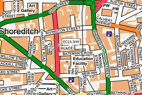 EC2A 3HH map - OS OpenMap – Local (Ordnance Survey)
