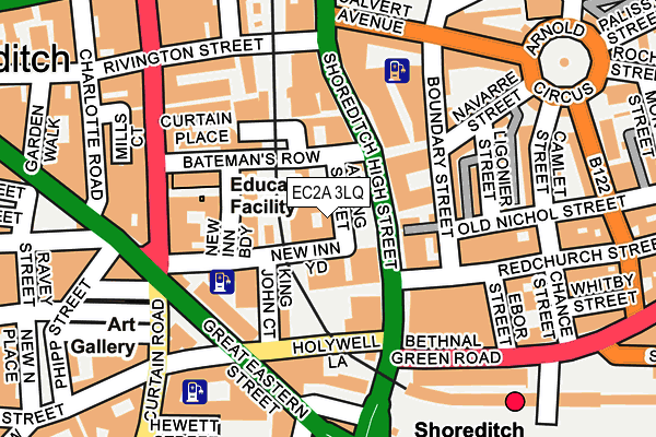EC2A 3LQ map - OS OpenMap – Local (Ordnance Survey)
