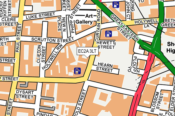 EC2A 3LT map - OS OpenMap – Local (Ordnance Survey)