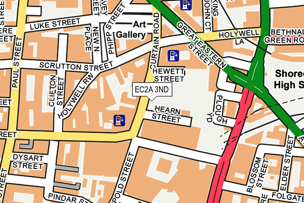 EC2A 3ND map - OS OpenMap – Local (Ordnance Survey)