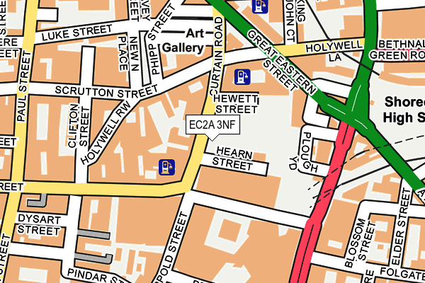 EC2A 3NF map - OS OpenMap – Local (Ordnance Survey)