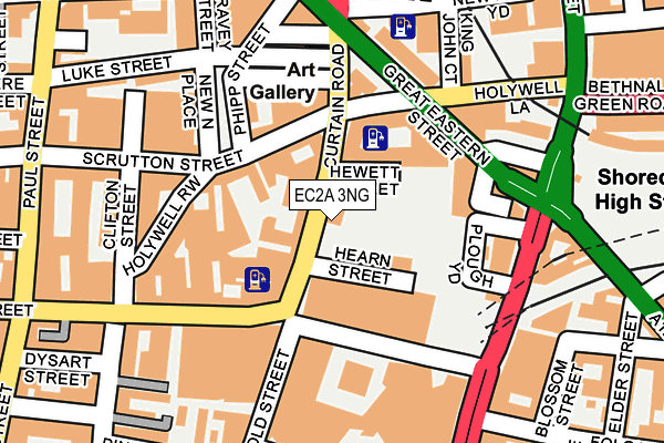 EC2A 3NG map - OS OpenMap – Local (Ordnance Survey)