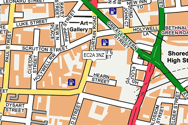 EC2A 3NZ map - OS OpenMap – Local (Ordnance Survey)