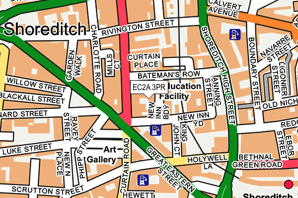 EC2A 3PR map - OS OpenMap – Local (Ordnance Survey)