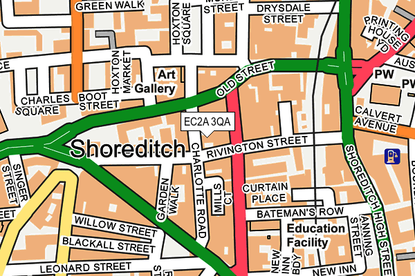 EC2A 3QA map - OS OpenMap – Local (Ordnance Survey)