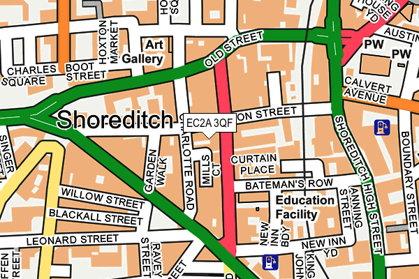 EC2A 3QF map - OS OpenMap – Local (Ordnance Survey)