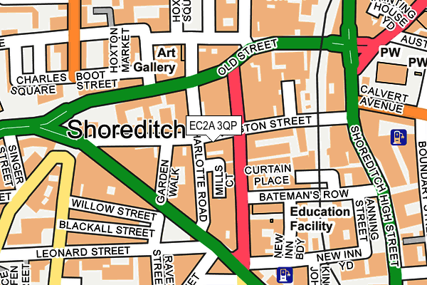 EC2A 3QP map - OS OpenMap – Local (Ordnance Survey)