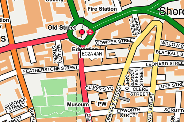 EC2A 4AN map - OS OpenMap – Local (Ordnance Survey)