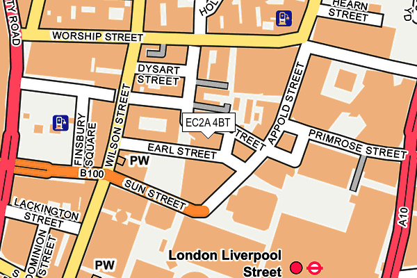 EC2A 4BT map - OS OpenMap – Local (Ordnance Survey)