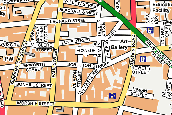 EC2A 4DF map - OS OpenMap – Local (Ordnance Survey)