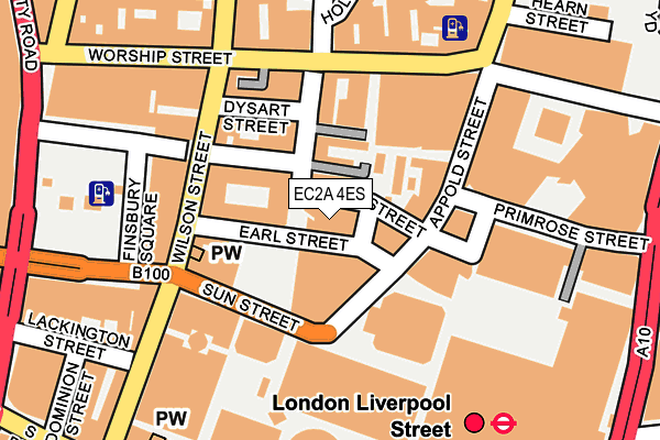 EC2A 4ES map - OS OpenMap – Local (Ordnance Survey)