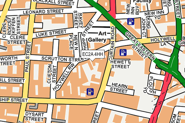 EC2A 4HH map - OS OpenMap – Local (Ordnance Survey)