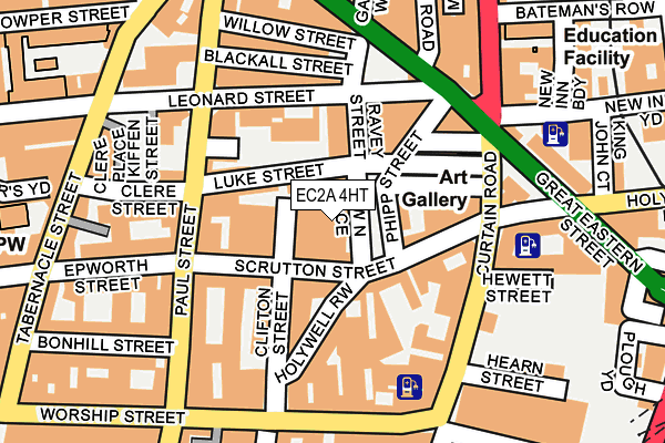 EC2A 4HT map - OS OpenMap – Local (Ordnance Survey)