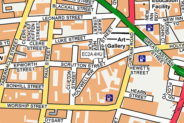 EC2A 4HU map - OS OpenMap – Local (Ordnance Survey)