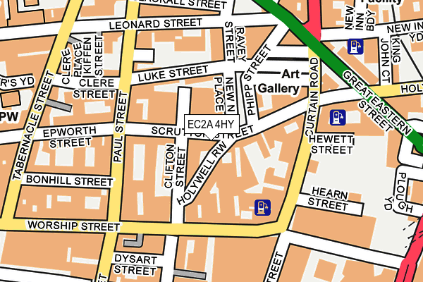 EC2A 4HY map - OS OpenMap – Local (Ordnance Survey)