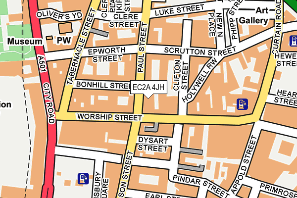 EC2A 4JH map - OS OpenMap – Local (Ordnance Survey)
