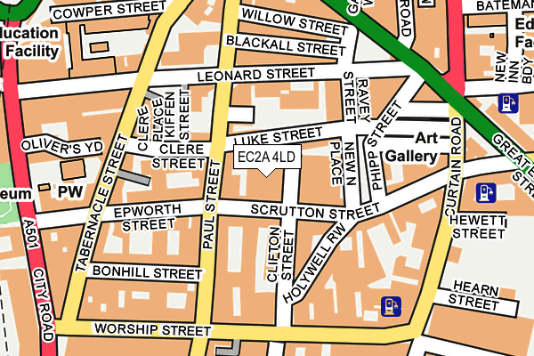 EC2A 4LD map - OS OpenMap – Local (Ordnance Survey)
