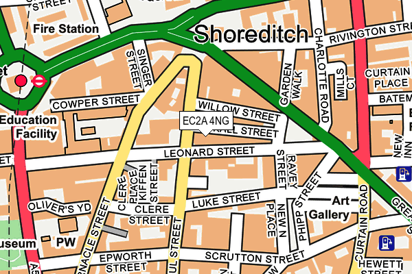 EC2A 4NG map - OS OpenMap – Local (Ordnance Survey)