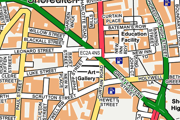 EC2A 4NS map - OS OpenMap – Local (Ordnance Survey)