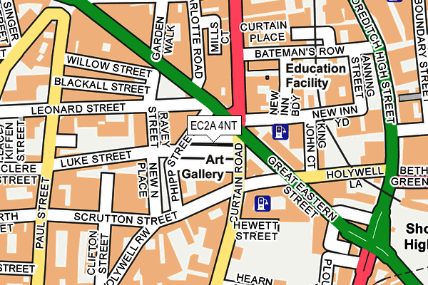 EC2A 4NT map - OS OpenMap – Local (Ordnance Survey)