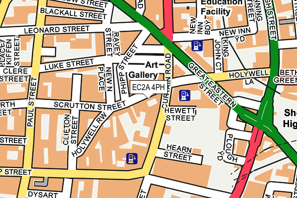 EC2A 4PH map - OS OpenMap – Local (Ordnance Survey)