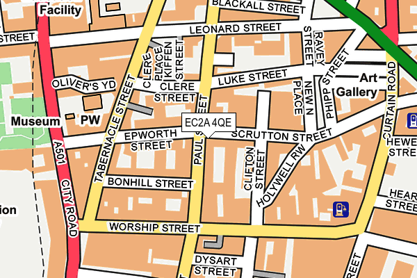 EC2A 4QE map - OS OpenMap – Local (Ordnance Survey)