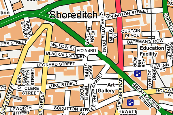 EC2A 4RD map - OS OpenMap – Local (Ordnance Survey)